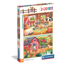 Farm Family 2x20 db-os puzzle Clementoni puzzle, kirakós