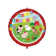 Farm Happy Birthday Farm fólia lufi 46 cm party kellék
