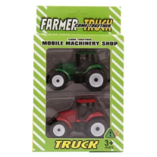  Farm traktor 2 darabos készlet - 8 cm autópálya és játékautó