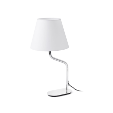 Faro Eterna króm-fehér asztali lámpa (FAR-24008-13) E27 1 izzós IP20 világítás