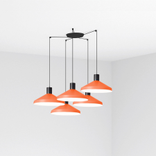 Faro Kombo fekete-terrakotta függesztett lámpa (FAR-68597-5L) E27 5 izzós IP20 világítás