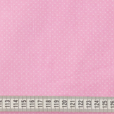 Fashion Rózsaszín alapon 1mm-es pöttyös anyag, patchwork pamutvászon, 140cm/0,5m méteráru