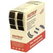 Fastech Tépőzáras kockák, 20 mm x 20 mm, fekete, Fastech B20SQ999905 (B20-SQ999905) asztali számítógép kellék