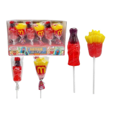  Fastfood figurás nyalóka vegyes íz - 15g csokoládé és édesség