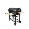  Faszenes BBQ grillsütő ,Krómozott rács ,Beépített hőmérő