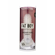  Fat Boy Checker Box - péniszköpeny (15cm) - tejfehér péniszköpeny