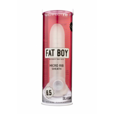  Fat Boy Micro Ribbed - péniszköpeny (17cm) - tejfehér péniszköpeny