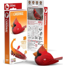 Fat Brain Toys EUGY 3D puzzle játék 27 darabos Vörös kardinálispinty (617838) kreatív és készségfejlesztő