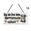  Fatábla 16 Rottweiler 22x11cm - Falikép