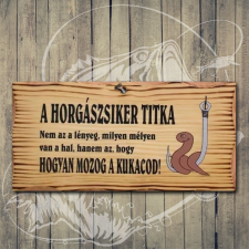  Fatábla horgásznak - A horgászsiker titka grafika, keretezett kép