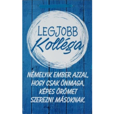  Fatábla Legjobb Kolléga kék 16x26cm - Falikép grafika, keretezett kép