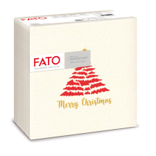 Fato Airlaid karácsonyi szalvéta 40x40cm Christmas Tree Red 50 lapos lakástextília
