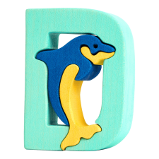 Fauna betű puzzle D delfin puzzle, kirakós
