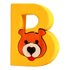 Fauna fa puzzle ABC betűk B (medve) kreatív és készségfejlesztő