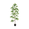  Faux Schefflera fa, valósághű design, tökéletes otthoni és irodai dekorációhoz, zöld, 180 cm