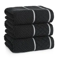  Favori minőségi törölköző zero twist Fekete 50x90 cm lakástextília