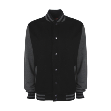 FDM Női Kabát hosszú ujjú FDM College Jacket - XS, Fekete/szénszürke női dzseki, kabát