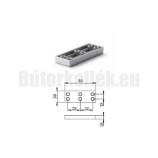 FDU Szekrényláb Edzett műanyag 80x30x10mm Króm bútor