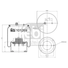 FEBI BILSTEIN rugótömb, légrugózás 101269 autóalkatrész