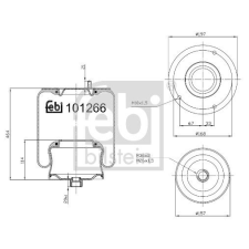 FEBI BILSTEIN rugótömb, légrugózás FEBI BILSTEIN 101266 autóalkatrész
