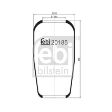 FEBI BILSTEIN rugótömb, légrugózás FEBI BILSTEIN 20185 autóalkatrész