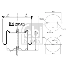 FEBI BILSTEIN rugótömb, légrugózás FEBI BILSTEIN 20502 autóalkatrész