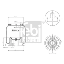 FEBI BILSTEIN rugótömb, légrugózás FEBI BILSTEIN 38734 autóalkatrész