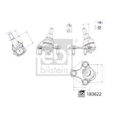 FEBI BILSTEIN Támasztó-/vezetőcsukló FEBI BILSTEIN 183622 autóalkatrész