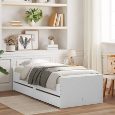  Fehér ágykeret fiókokkal 90x190 cm ágy és ágykellék