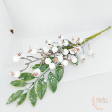  Fehér bogyós téli ág dekorációs kellék