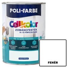 FEHÉR - CELL KOLOR SELYEMFÉNYŰ ZOMÁNCFESTÉK - POLI-FARBE - 800ML zománcfesték