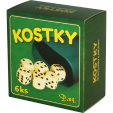Fehér dobókocka készlet pohárral társasjáték