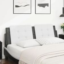  fehér és fekete műbőr fejtámla párna 160 cm lakástextília