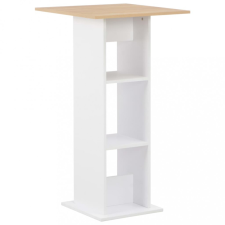 Fehér és sonoma-tölgy színű bárasztal 60 x 60 x 110 cm bútor