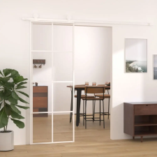  Fehér ESG üveg és alumínium tolóajtó 76 x 205 cm építőanyag