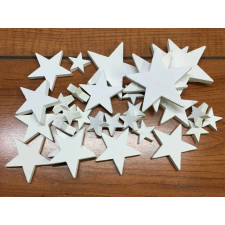  Fehér fa csillagok vegyes 30db/csomag dekorációs kellék