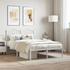  fehér fém ágykeret fejtámlával 120 x 200 cm ágy és ágykellék
