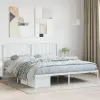  Fehér fém ágykeret fejtámlával 160 x 200 cm