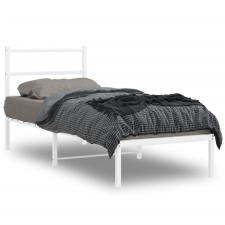  fehér fém ágykeret fejtámlával 75 x 190 cm ágy és ágykellék
