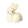  Fehér flokkolt nyuszi, mérete: 6,5x6x2,5 cm