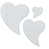  Fehér francia szív 4-8-11cm 20db-os