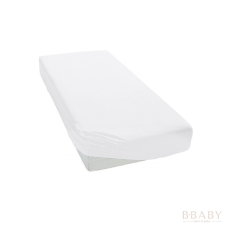 Fehér gumis pamut baba lepedő 40x90 cm – légáteresztő, 100% pamut babaágynemű, babapléd