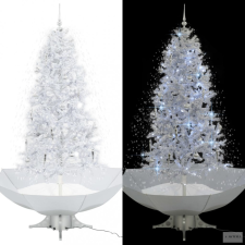  Fehér havazó karácsonyfa ernyő alakú talppal 190 cm műfenyő