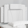  Fehér műbőr fejtámla párna 80 cm