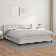 fehér műbőr rugós ágy matraccal 180 x 200 cm ágy és ágykellék