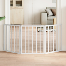  fehér nyárfa 3 paneles összecsukható kutyakapu 150 cm kisállatfelszerelés