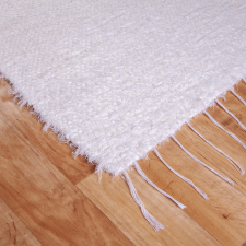 Fehér pamut rongyszőnyeg 70×200 cm lakástextília