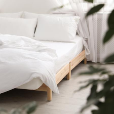  Fehér pamutszatén gumis lepedő 90*200 lakástextília