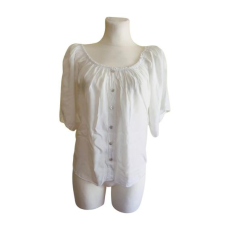  Fehér rugalmas nyakú női blúz (méret: M)