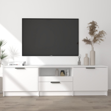fehér szerelt fa TV-szekrény 140 x 35 x 40 cm bútor